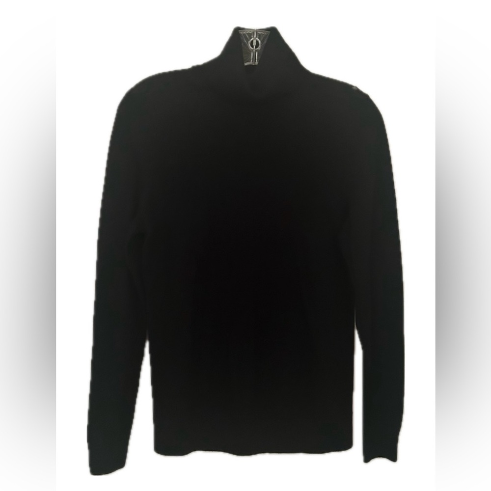 Lord & Taylor Merino Turtleneck Sweater Black